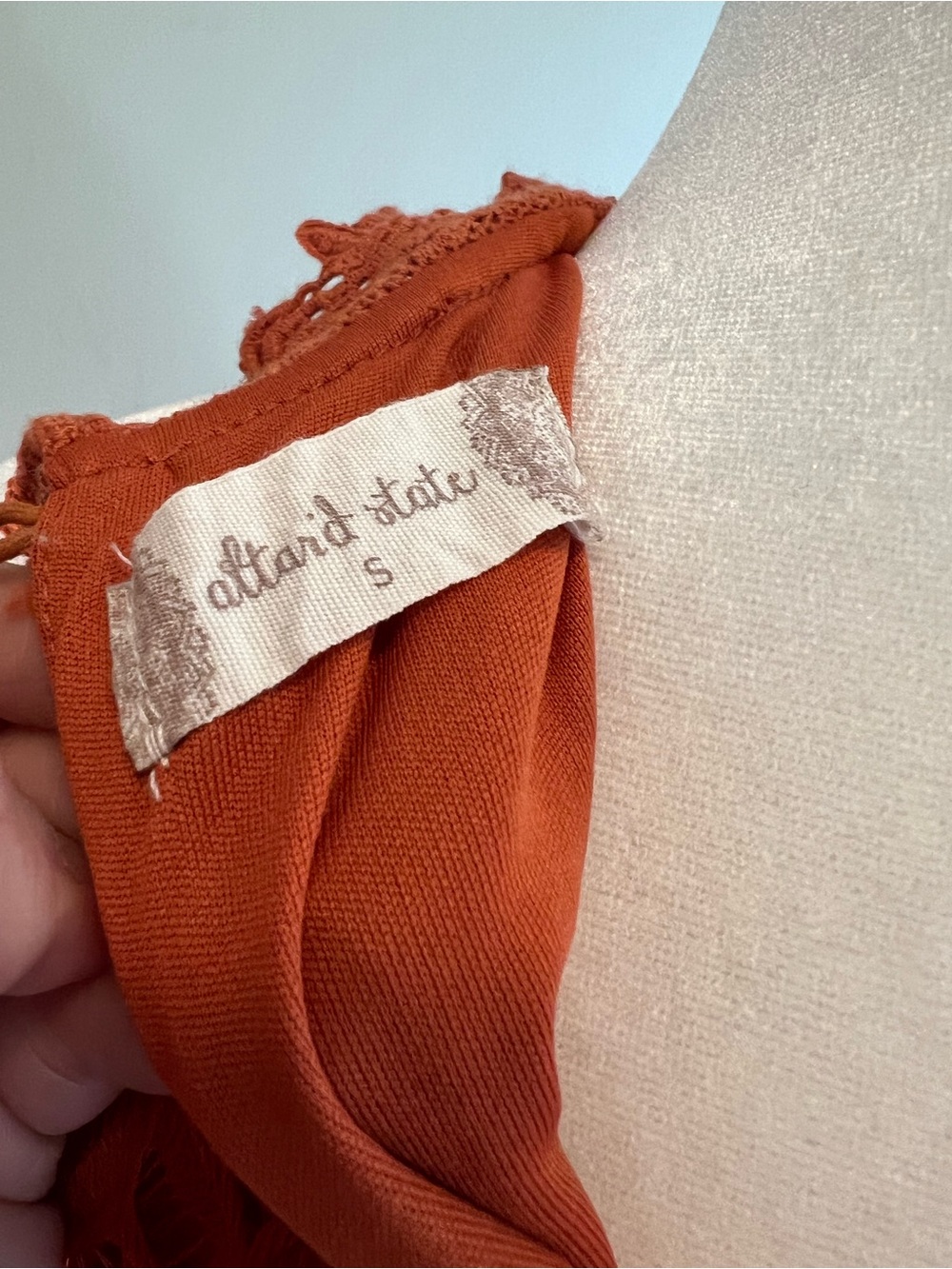 Altar'd State Rust Chevron Knit‎ Mini Dress - Picture 3 of 4